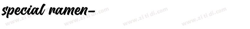 special ramen字体转换